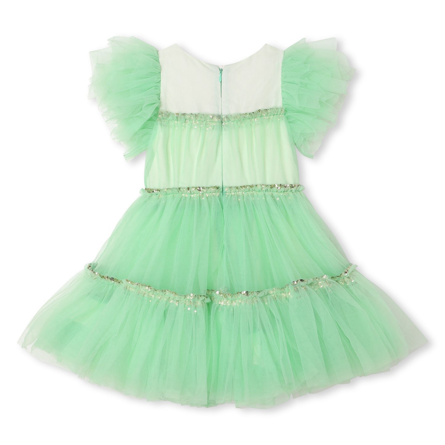 Billie Blush Girl's Spring Green Sequinned Party Dress