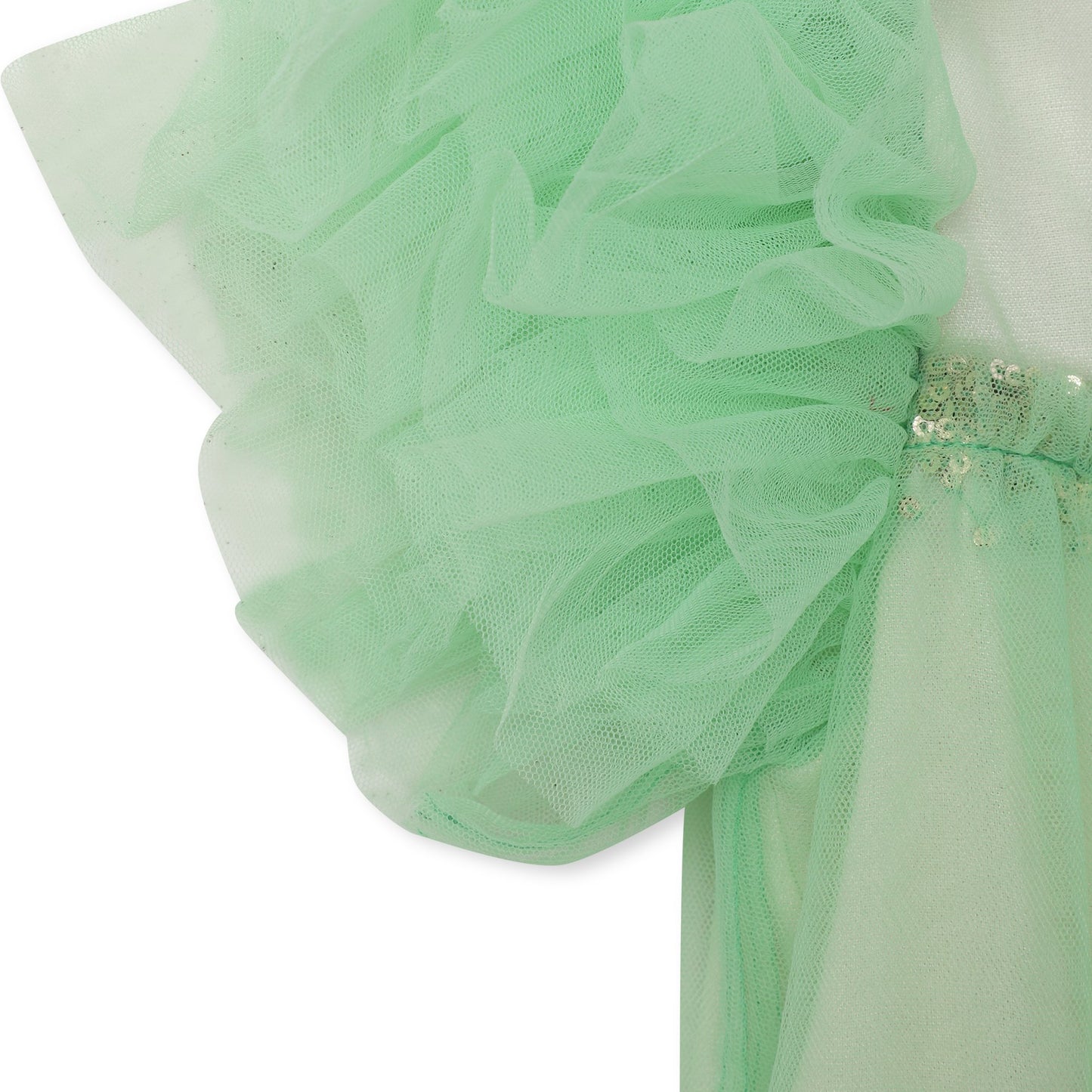 Billie Blush Girl's Spring Green Sequinned Party Dress