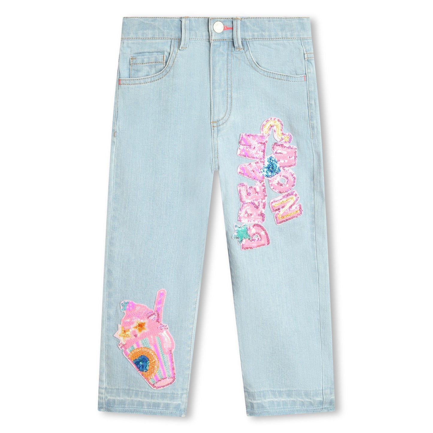 Billie Blush Girl's 5-Pocket Sequined Jeans