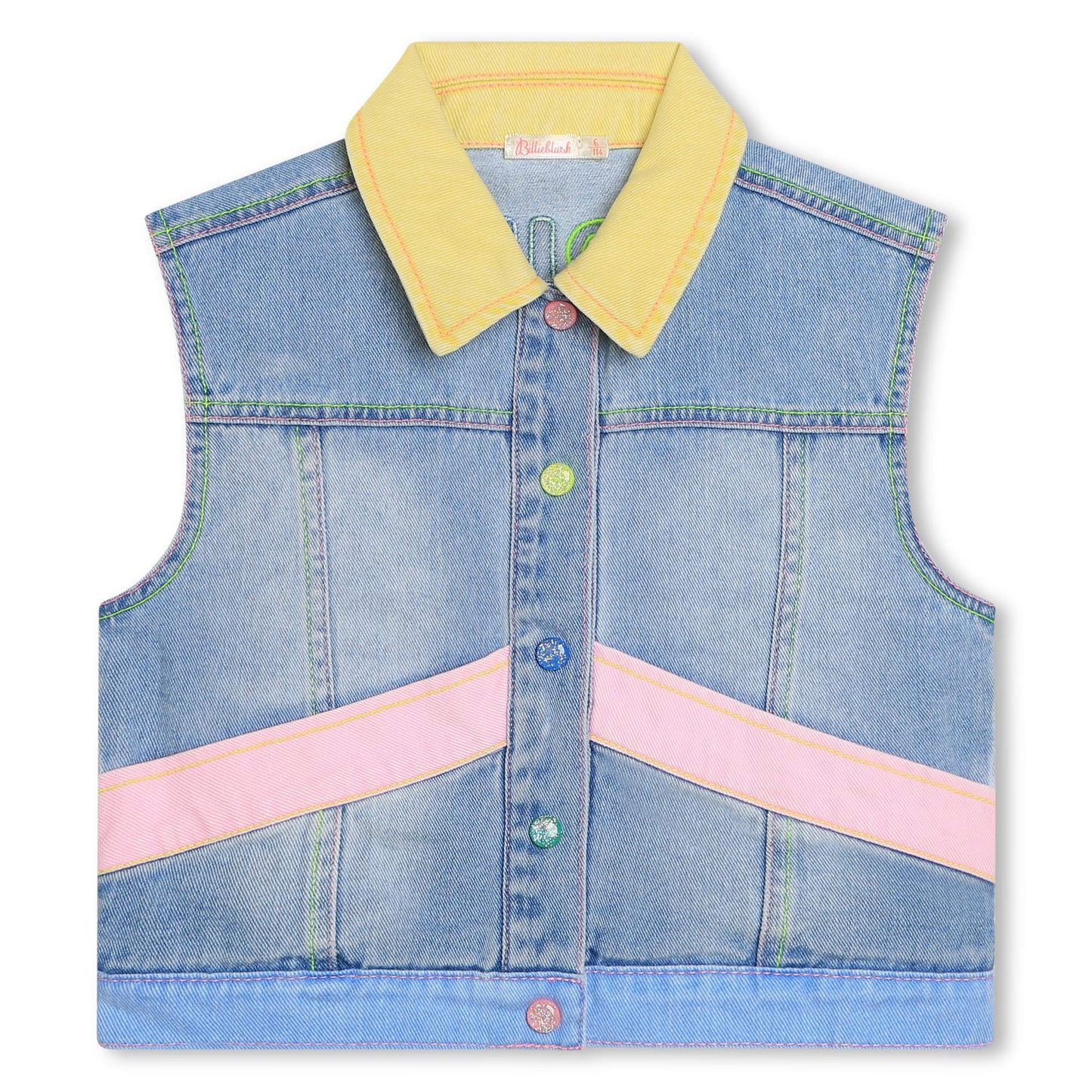 Billie Blush Girl's Sleeveless Denim Jacket