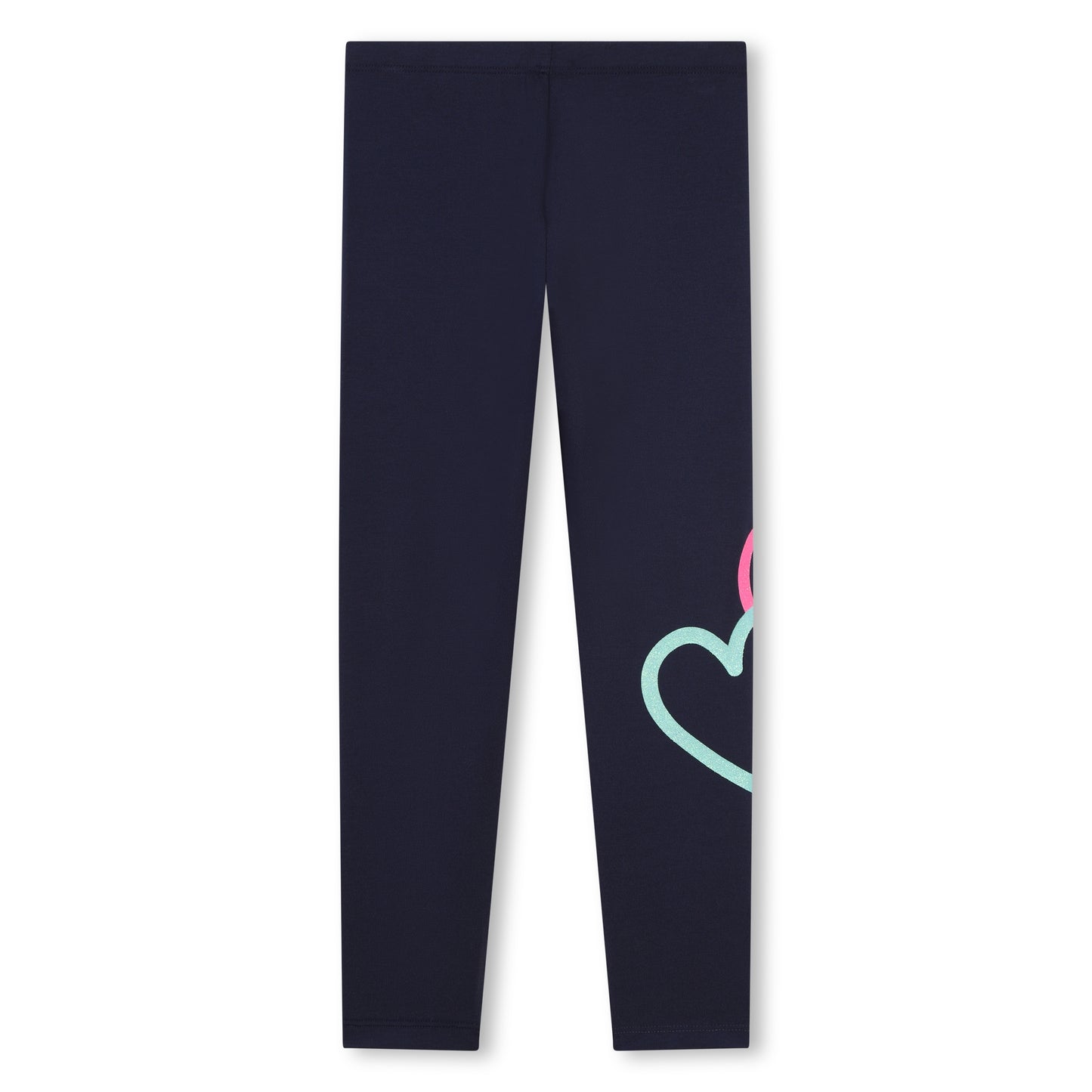 Billie Blush Girl's Navy Heart Leggings