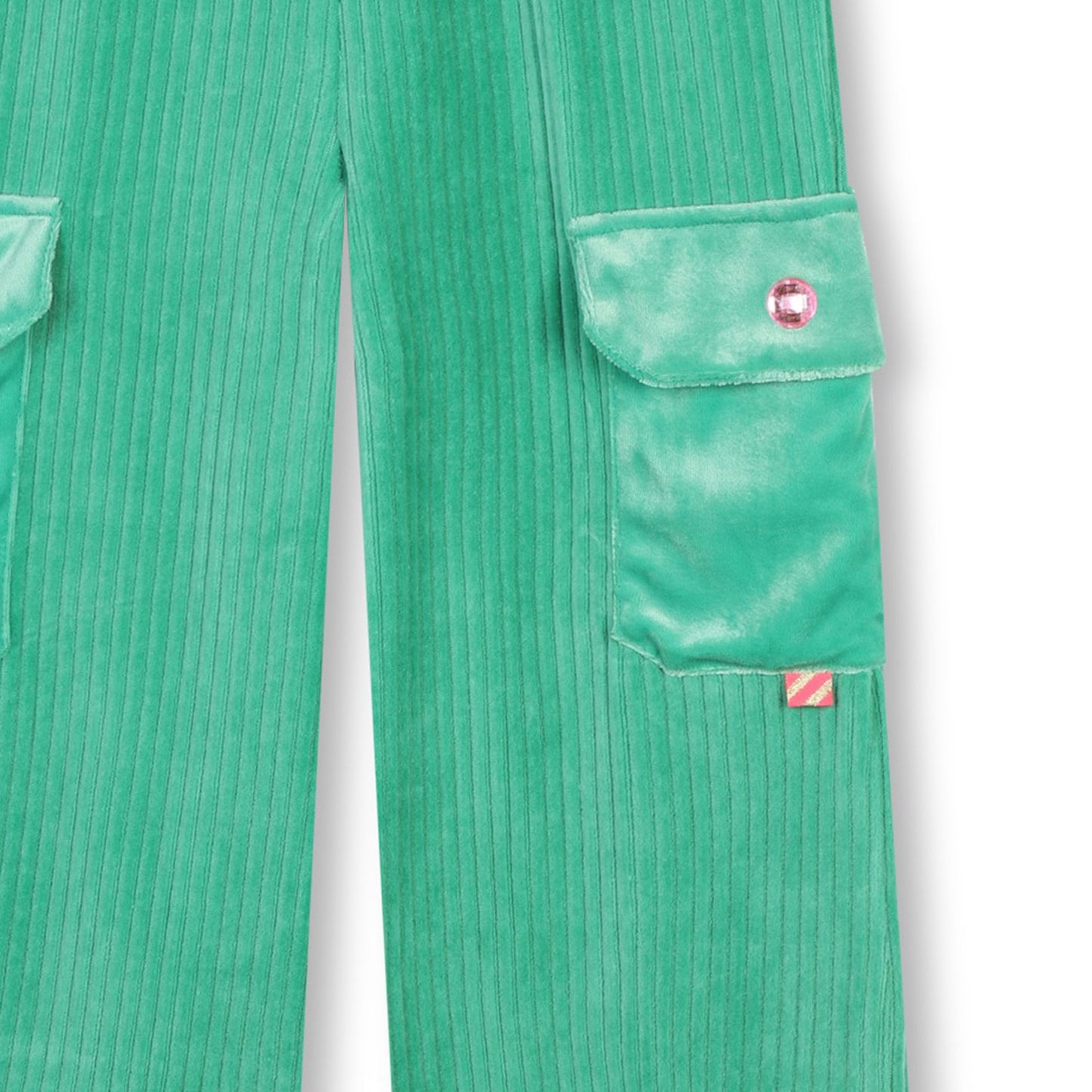 Billie Blush Girl's Green Corduroy Trousers