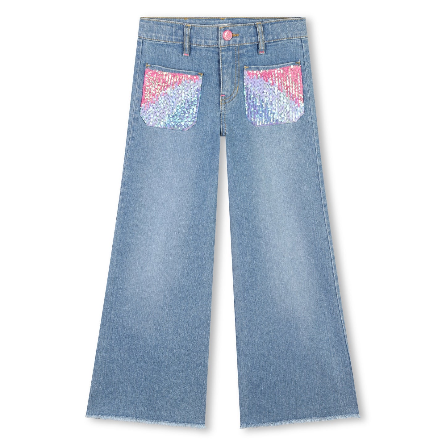 Billie Blush Girl's Sequinned Denim Jeans