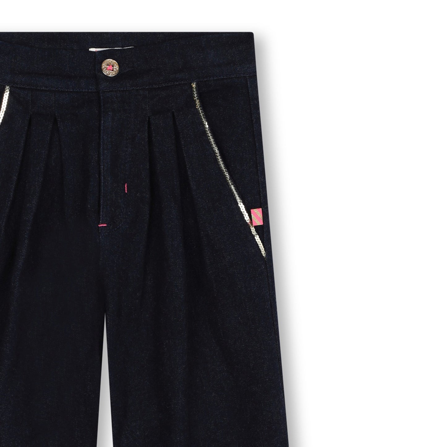 Billie Blush Girl's Navy Denim Trousers