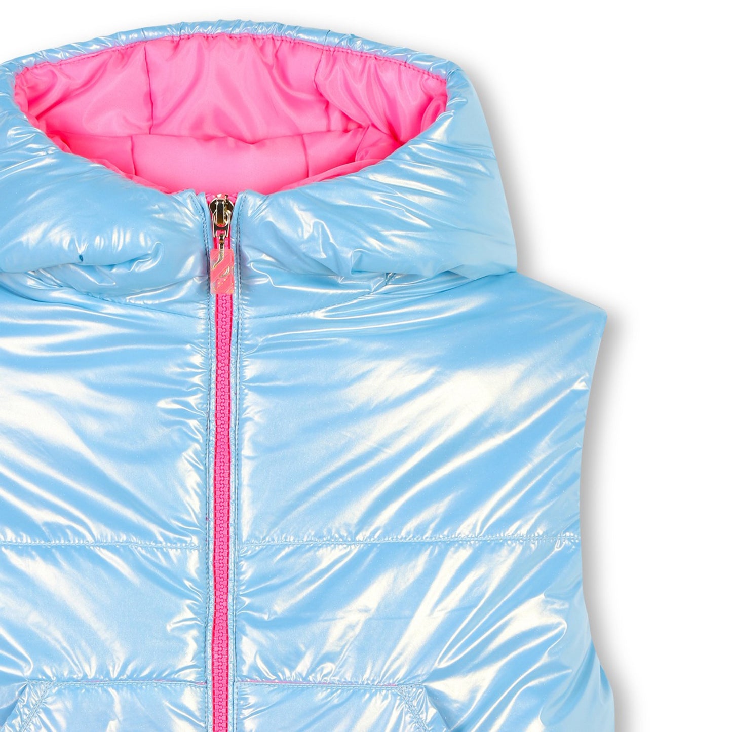 Billie Blush Girl's Alaskan Blue Sleeveless Puffer Jacket