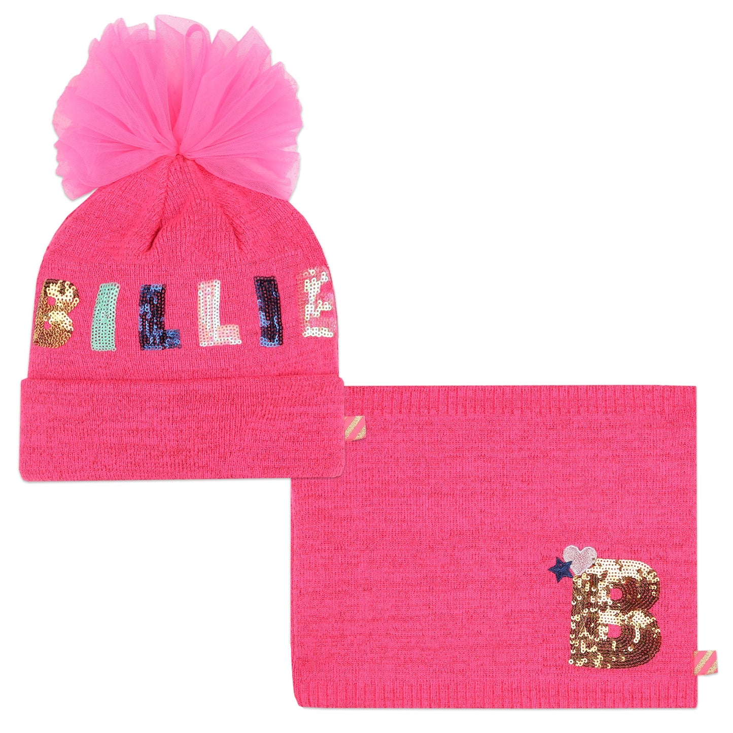 Billie Blush Girl's Hot Pink Hat & Snood Set