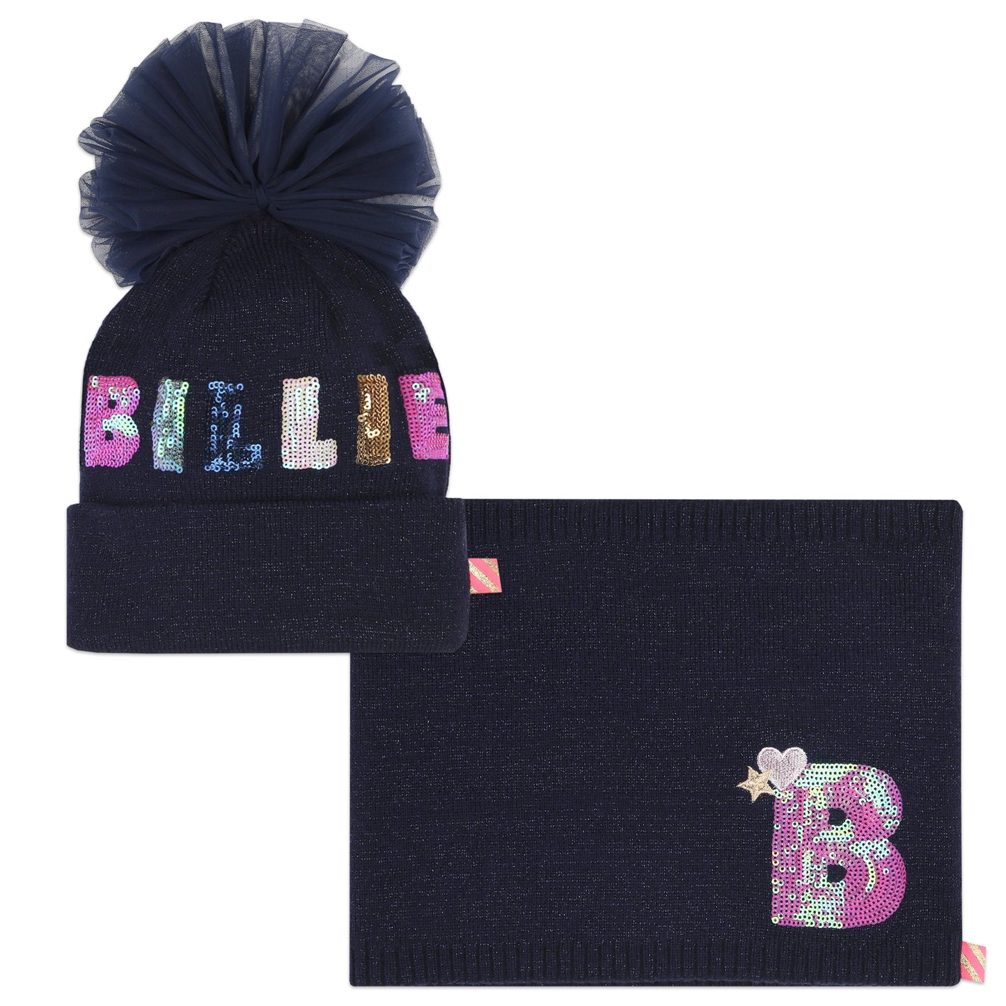 Billie Blush Girl's Navy Hat & Snood Set