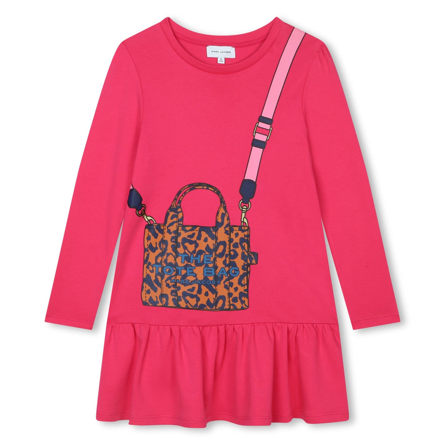 Marc Jacobs Girl's Fuchsia Printed Cotton Dress