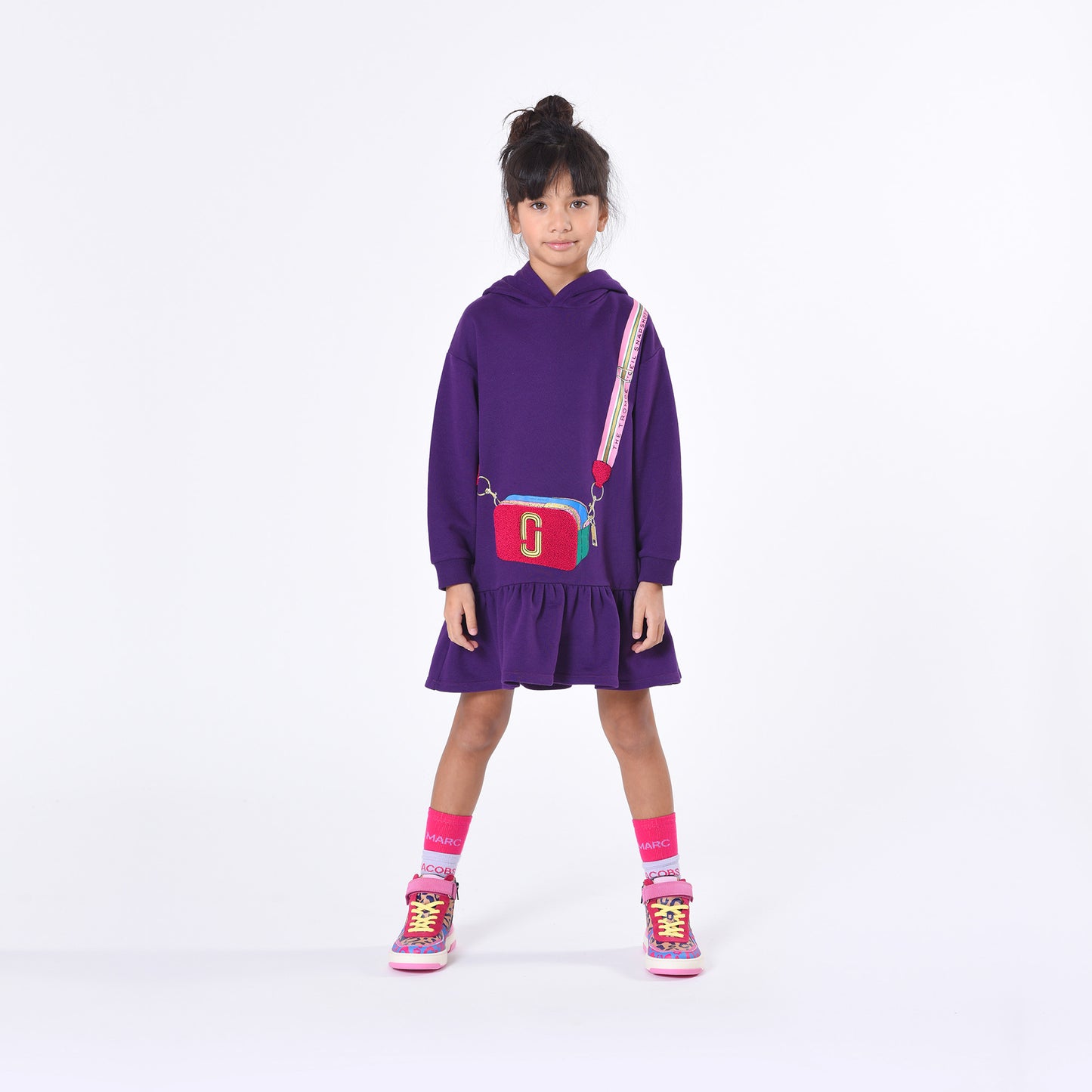 Marc Jacobs Girl's Lilac Hooded Fleece Dress