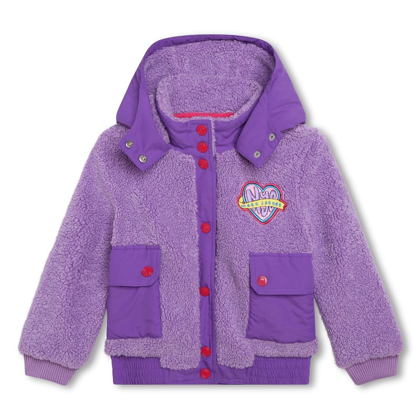 Marc Jacobs Girl's Violet Hooded Fleece Jacket