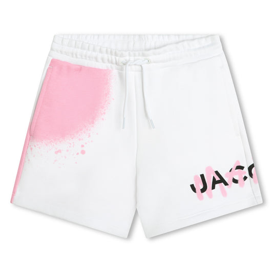Marc Jacobs Girl's White Fleece Motif Shorts