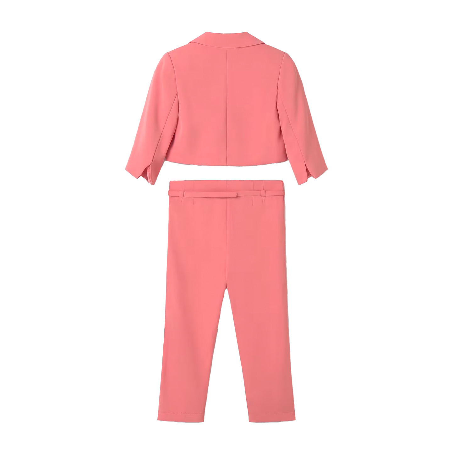 Abel&Lula Girl's Salmon Suit With Crepe Trousers