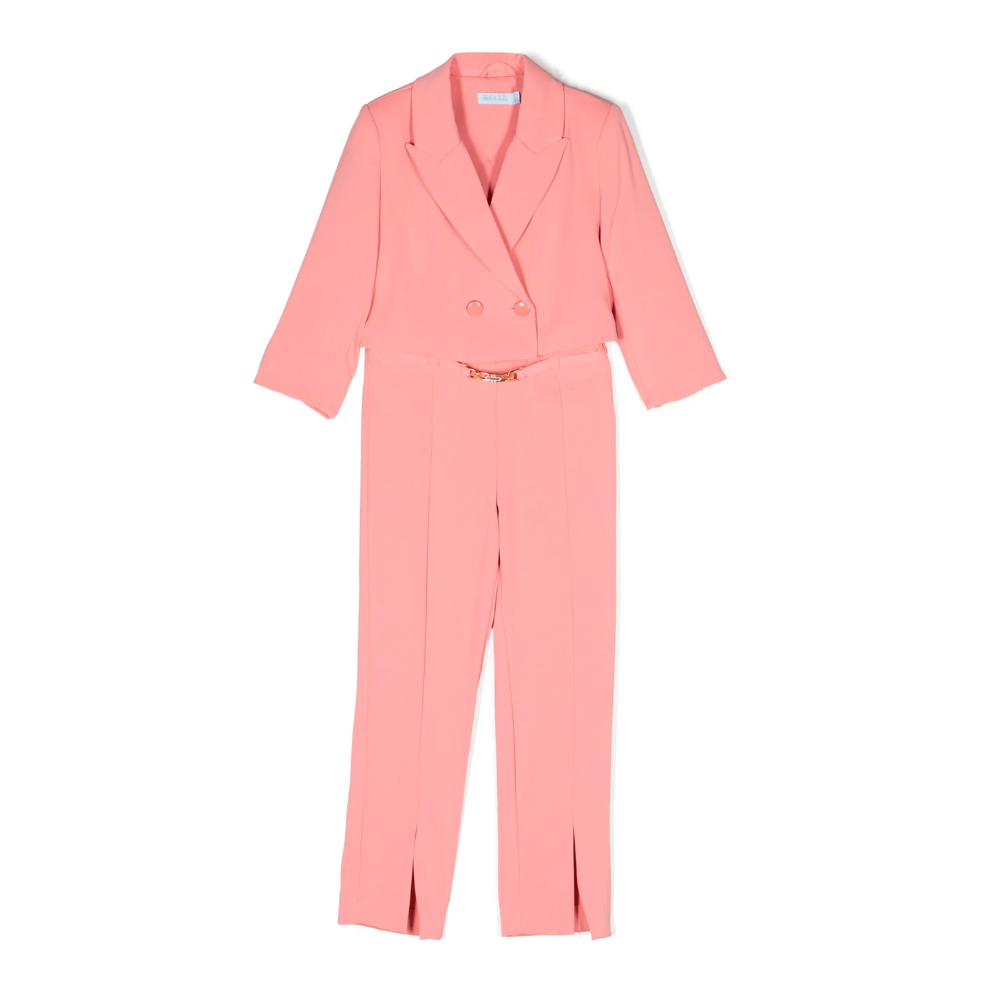 Abel&Lula Girl's Salmon Suit With Crepe Trousers