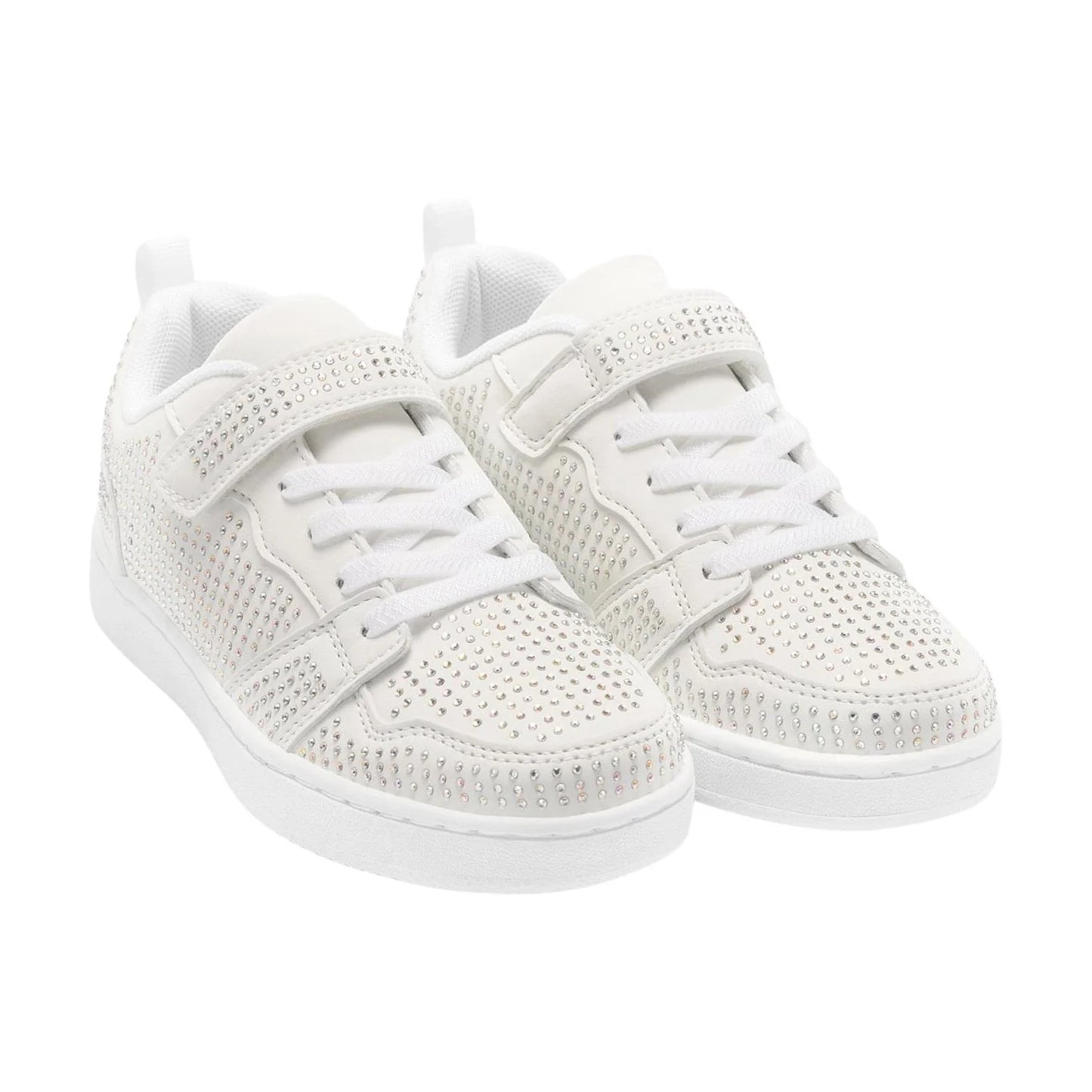 Lelli Kelly Girl's White Grace Low White Rhinestone Easy On Trainers