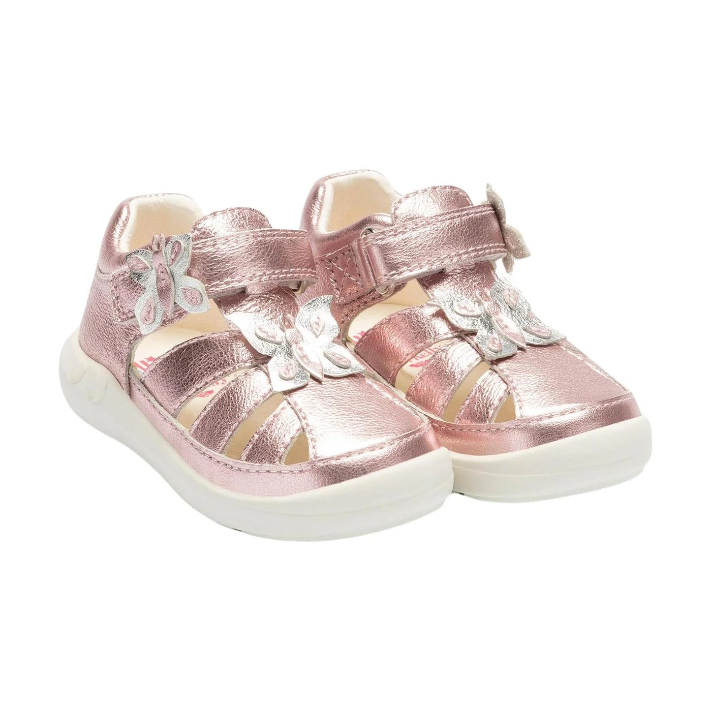 Lelli Kelly Infant Girl's Rose Gold Kayla Metallic Leather Butterfly Sandals