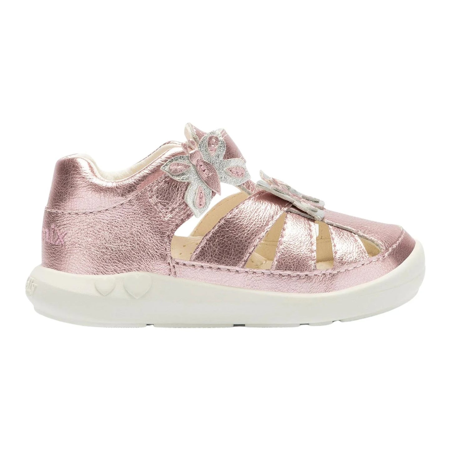 Lelli Kelly Infant Girl's Rose Gold Kayla Metallic Leather Butterfly Sandals