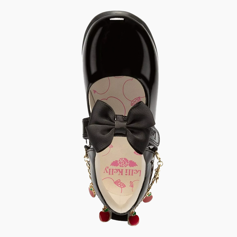 Lelli Kelly Girl's Black Patent G Fit 'Apple Charm' School Shoes