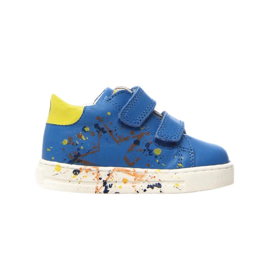 Falcotto Boy's Blue & Yellow Lacus Trainers