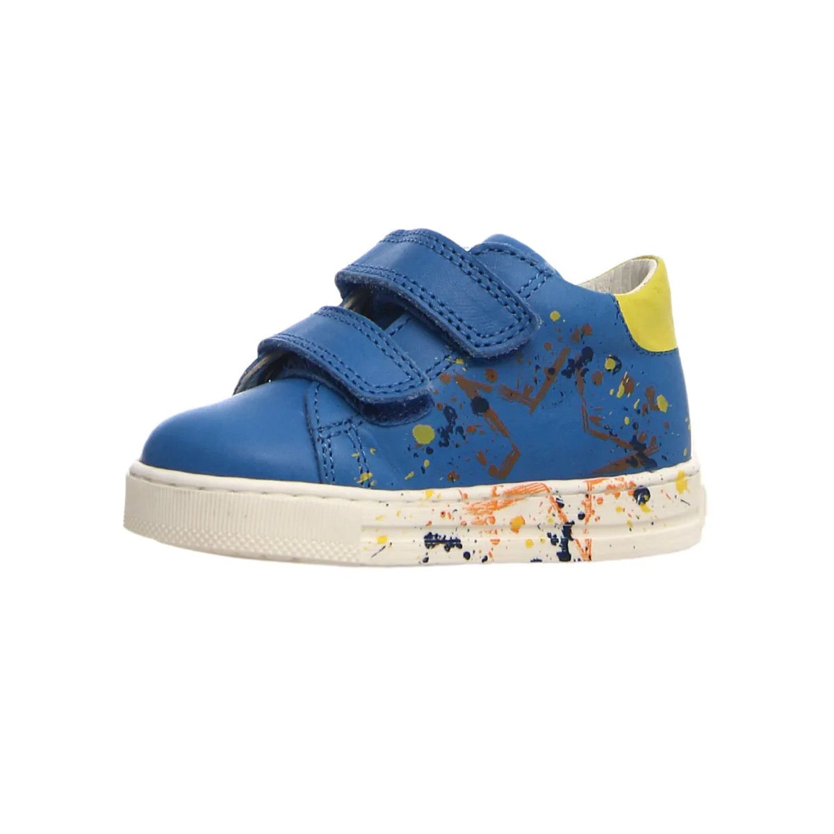 Falcotto Boy's Blue & Yellow Lacus Trainers