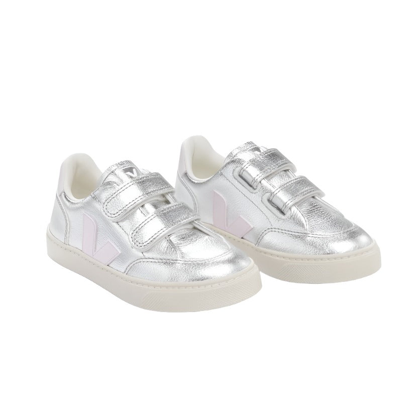 Veja Infant Girl's V-12 Silver Lassi Trainers