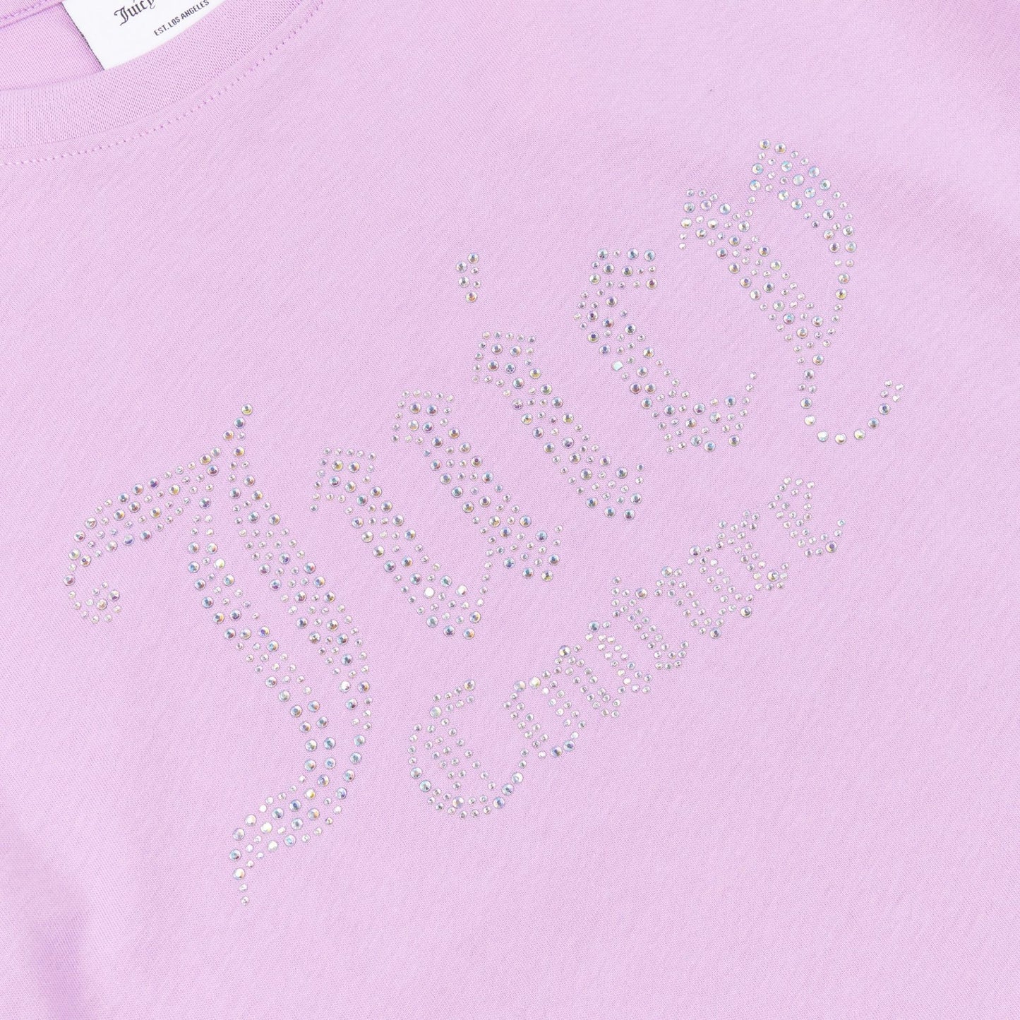 Juicy Couture Girl's Lilac Diamante Logo T-Shirt