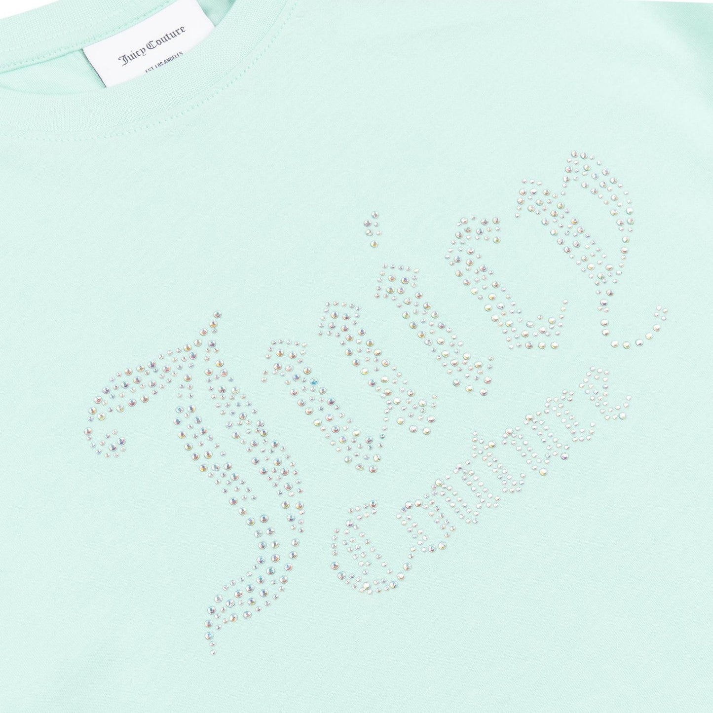 Juicy Couture Girl's Yucca Green Diamante Logo T-Shirt