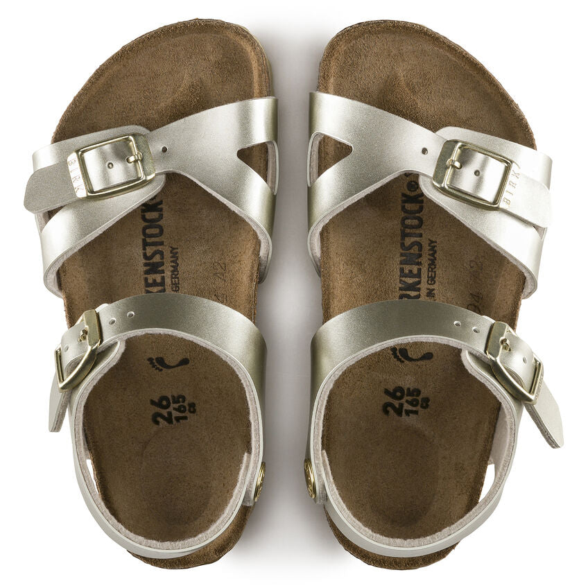 Birkenstock Girl's 'Rio' Electric Metallic Gold Sandals