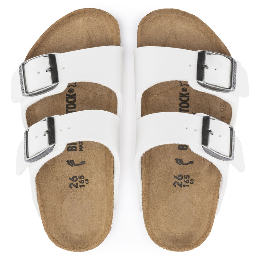 Birkenstock Kid's Unisex White Arizona Sandals