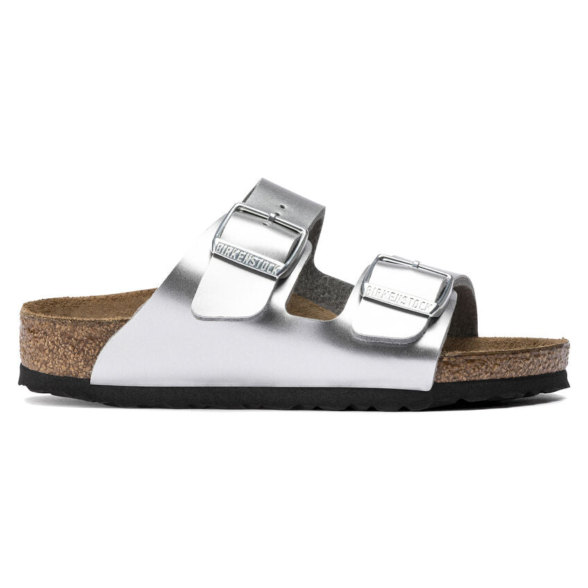 Birkenstock Girl's Silver Arizona Sandals