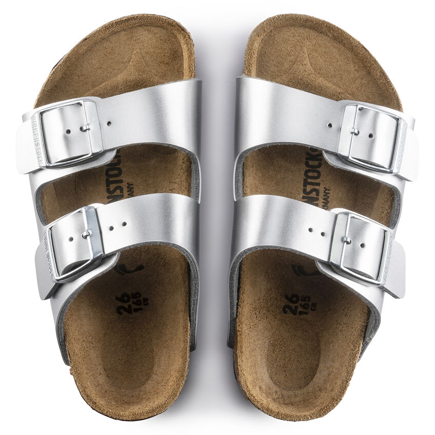 Birkenstock Girl's Silver Arizona Sandals