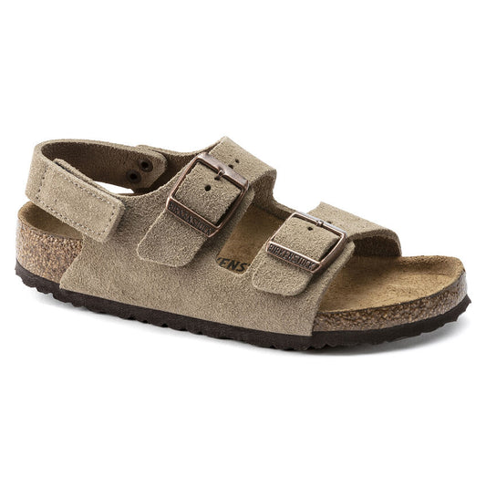 Birkenstock Unisex 'Milano HL' Taupe Suede Sandals