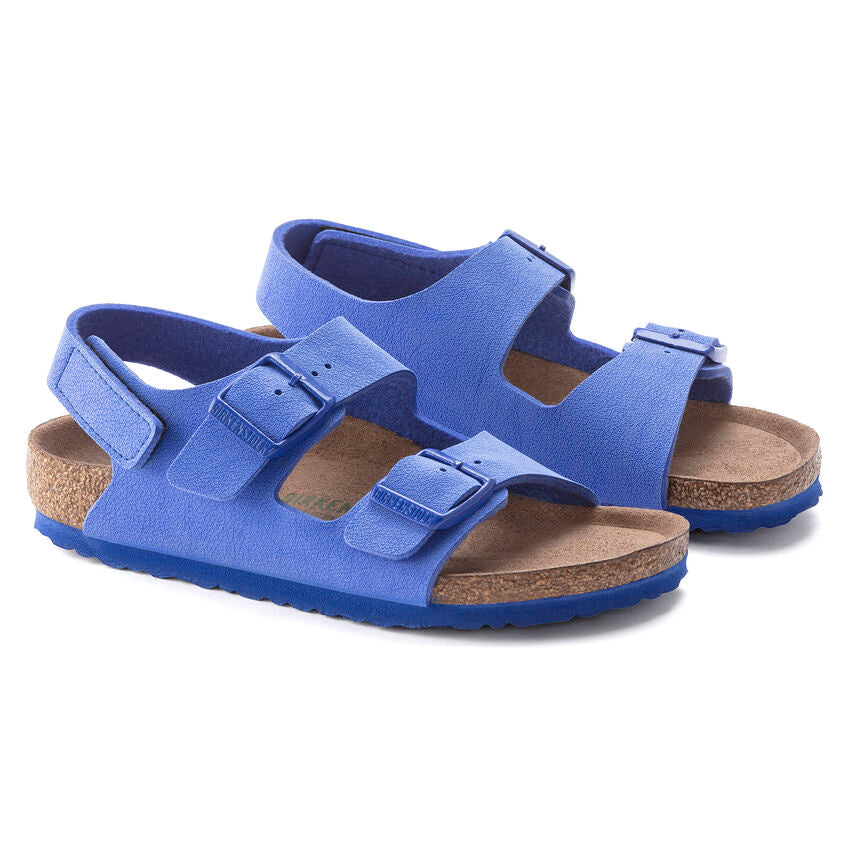 Birkenstock Unisex Kid's Electric Blue Birko-Flor Nubuck Sandals