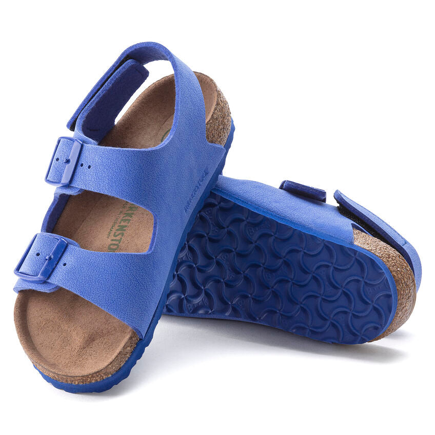 Birkenstock Unisex Kid's Electric Blue Birko-Flor Nubuck Sandals