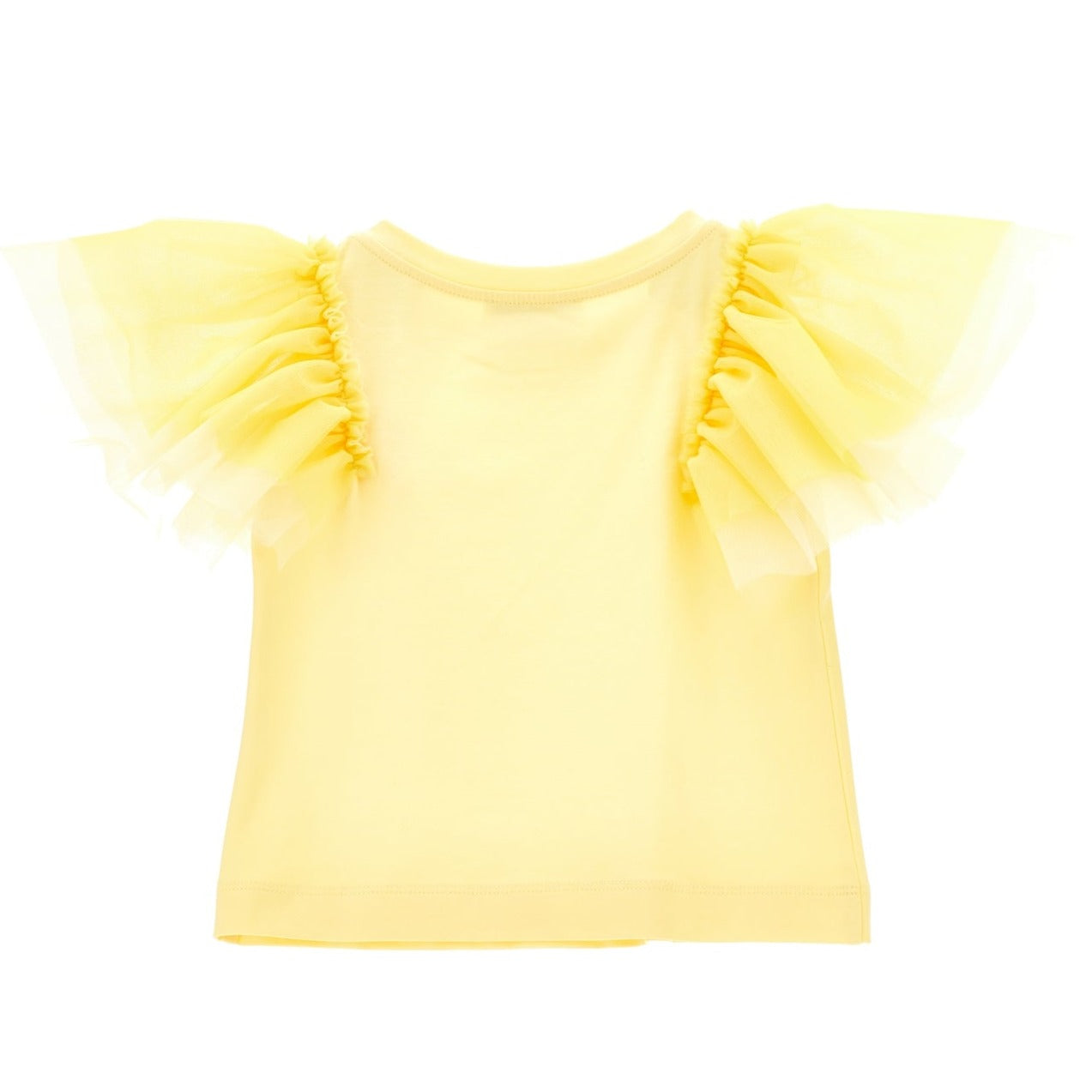 Monnalisa Girl's Yellow Rhinestone Butterfly T-Shirt