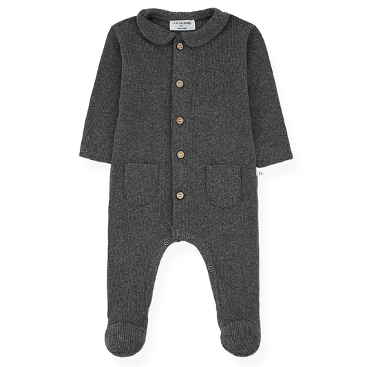 1+In The Family Unisex Baby Grey 'Rita' All-In-One