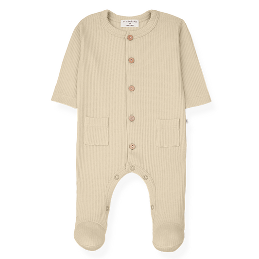 1+In The Family Unisex Baby Beige 'Blas' All-In-One