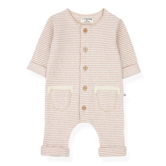 1+In The Family Unisex Baby Nude 'Archer' All-In-One