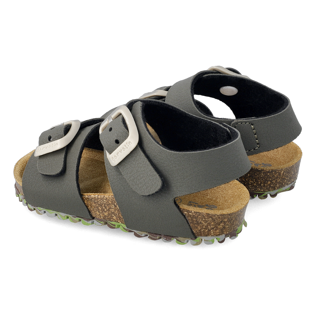 Garvalin Boy's Khaki Leather Sandals