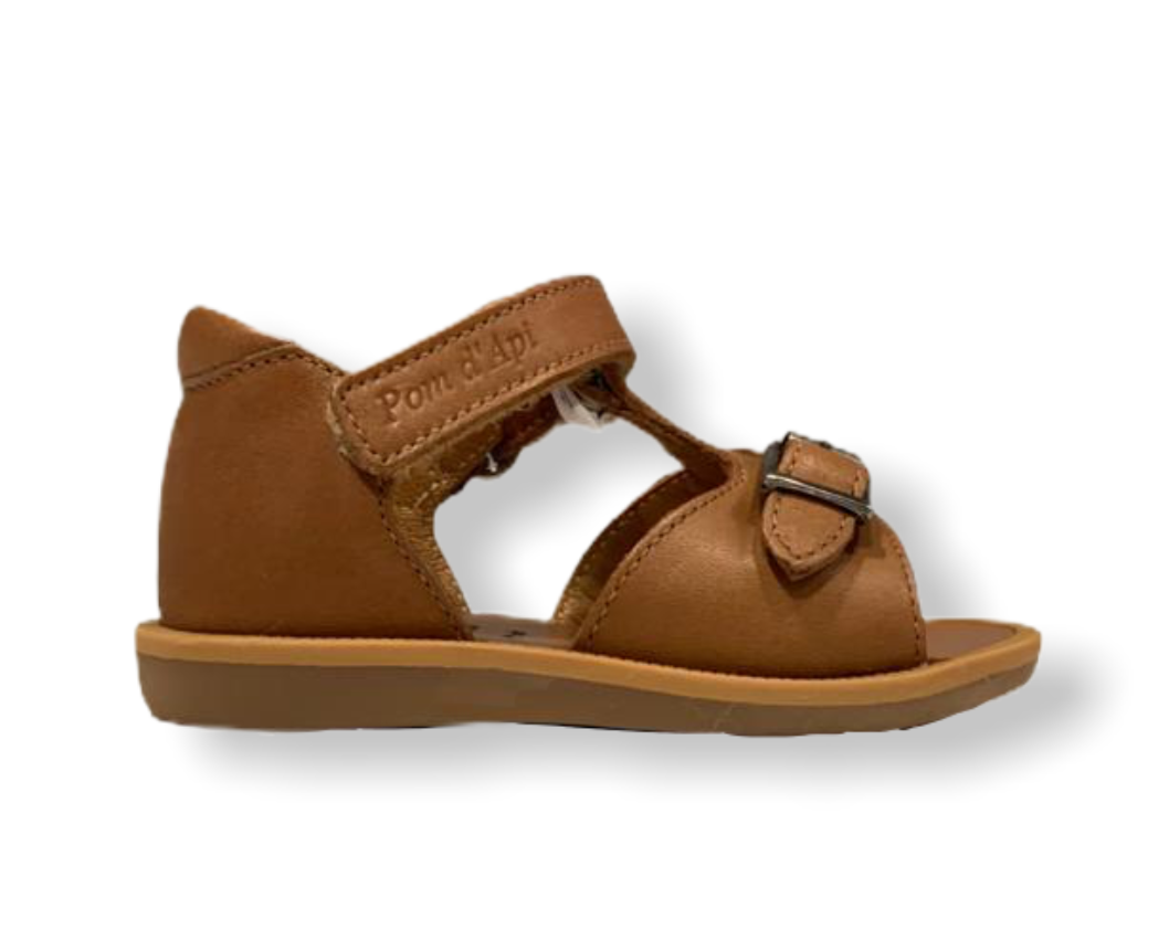 Pom D’api Poppy Easy Camel Leather Sandal