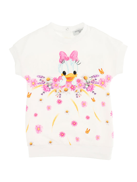 Monnalisa Baby Girl's Ruffled Daisy Duck Dress