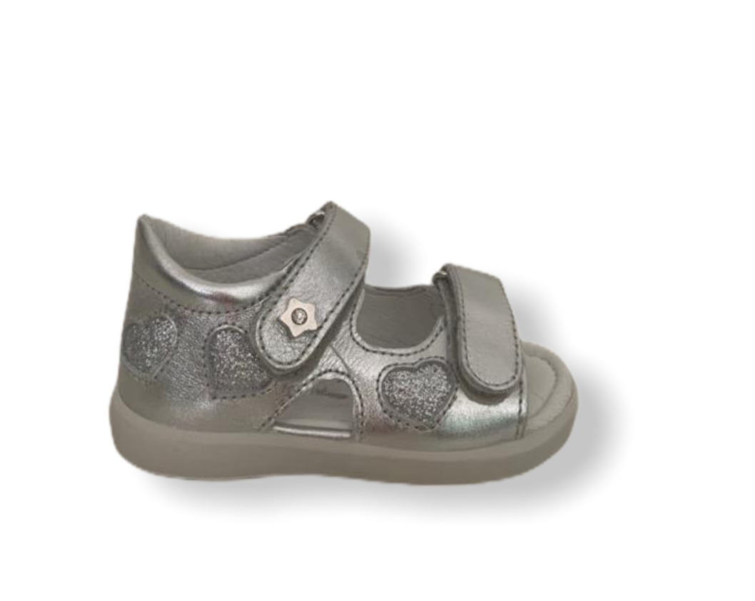 Falcotto Ostria Silver Heart Velcro Sandal