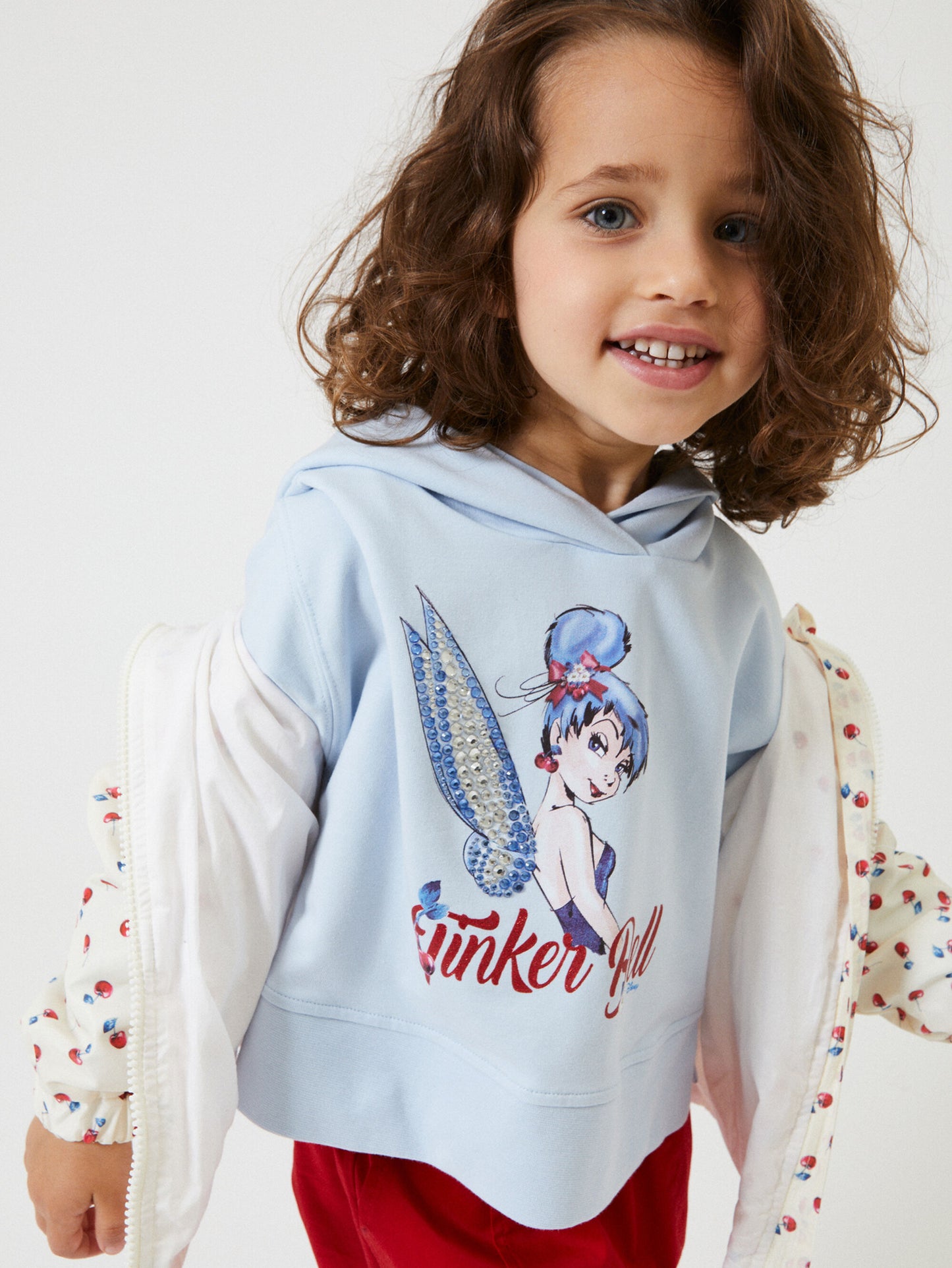 Monnalisa Girl's Blue Tinkerbell Sweatshirt