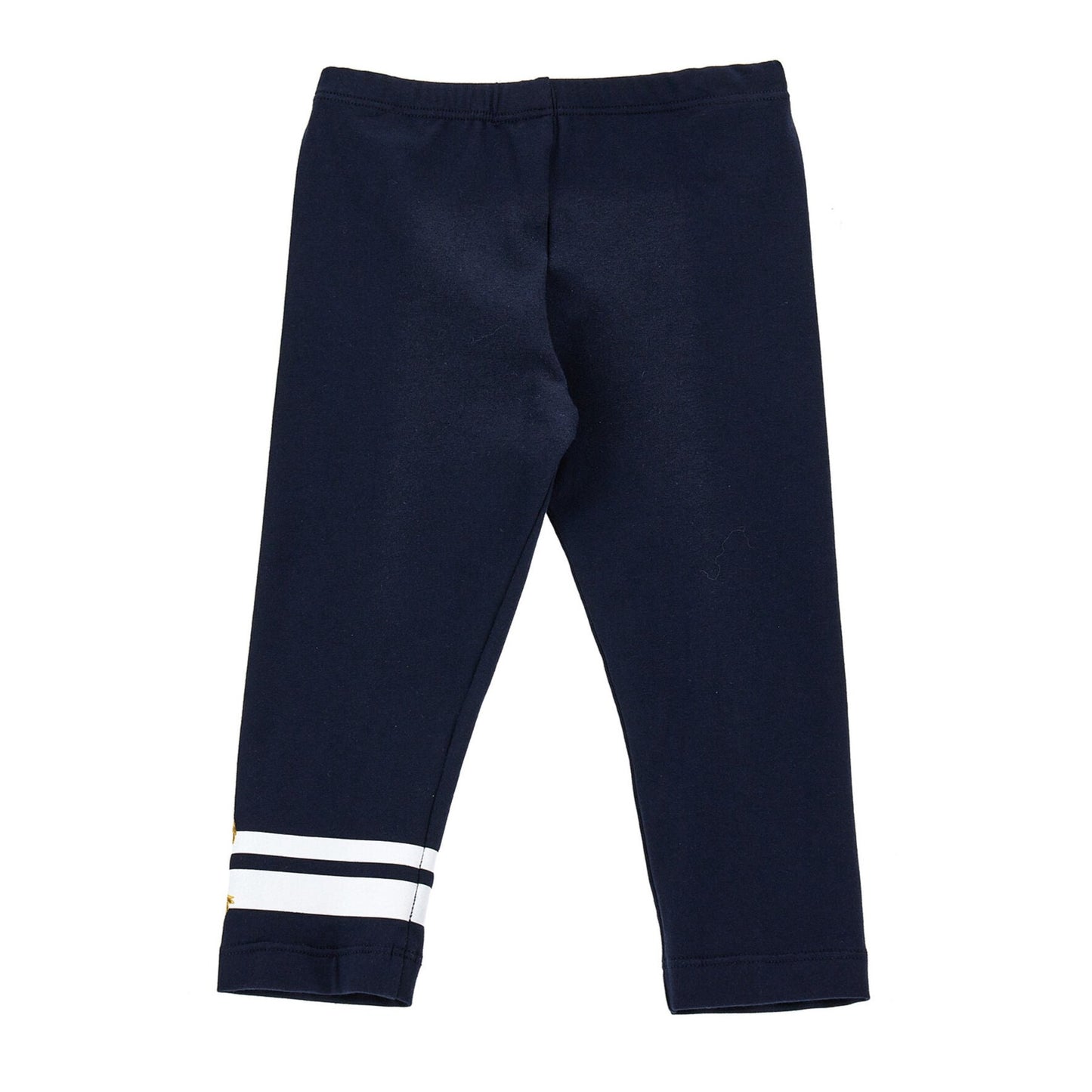 Monnalisa Girl's Navy Striped Cotton Leggings