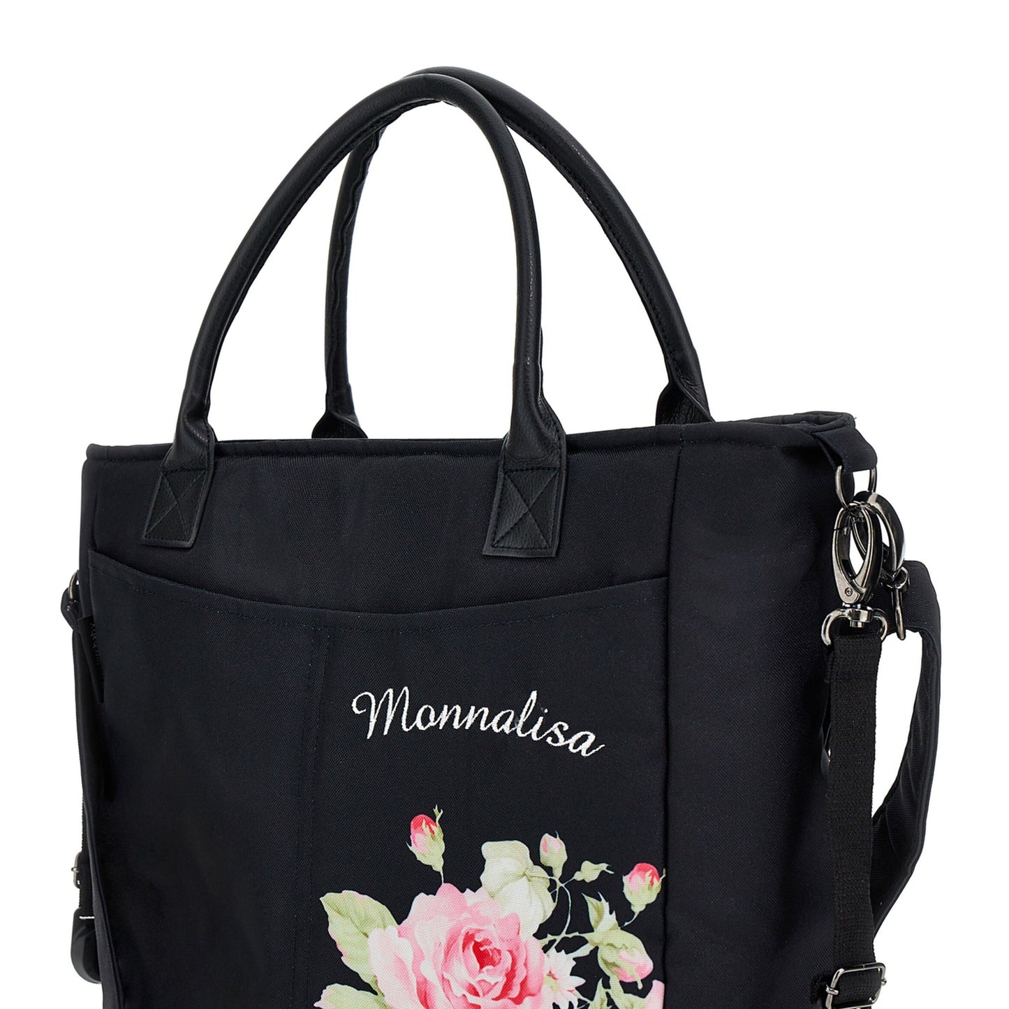 Monnalisa x Leclerc Black Floral Changing Bag