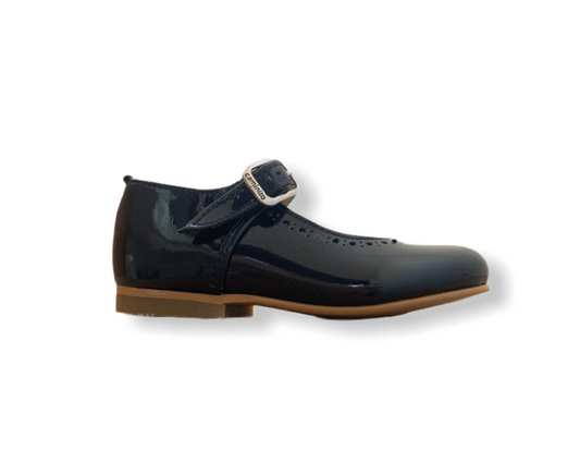 Caminito Navy Patent Leather Buckle Shoe