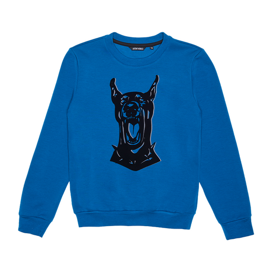 Antony Morato Boy's Petrol Blue 'Dog' Sweatshirt