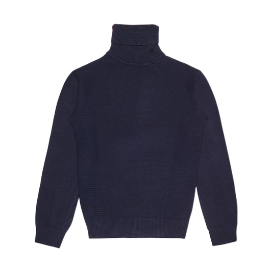 Antony Morato Boy's Ink Blue Knitted Turtle Neck Top