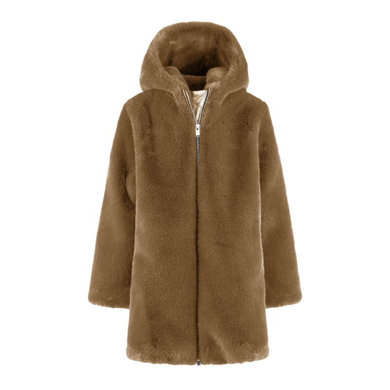 Bomboogie Girl's Biscuit Eco-Fur Coat