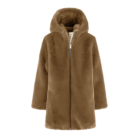 Bomboogie Girl's Biscuit Eco-Fur Coat