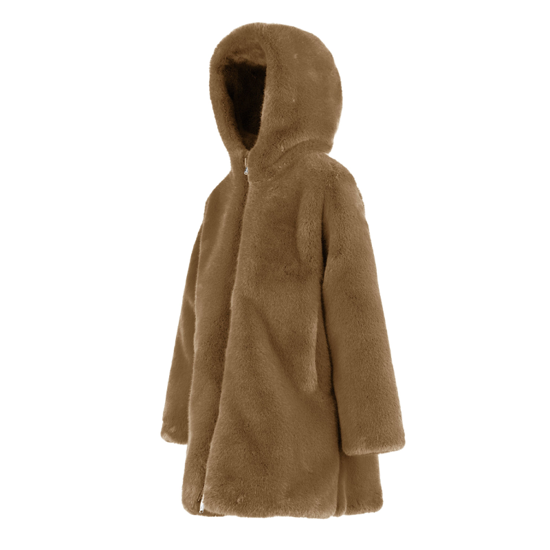 Bomboogie Girl's Biscuit Eco-Fur Coat